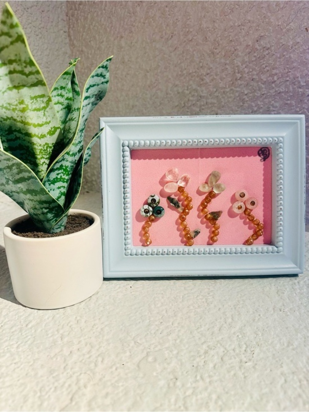 Crystal Wildflower Garden Shadow Box Art